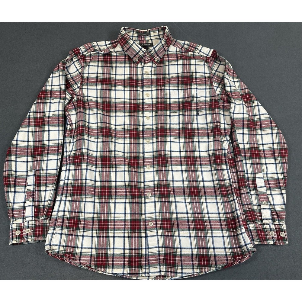 Eddie Bauer Flannel Shirt Mens Size LT Plaid Classic Fit Button Up Long Sleeve